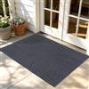 SHACOS Zerbino Ingresso Esterno Interno 60x90cm,Antiscivolo Tappeto,Grigio | Lavabile Tappeto Asciugapassi Entrata Casa, Assorbente, Resistente Sporco, A Pelo Basso Zerbini per Porta, Patio, Terrazzo