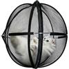Generico Sfera per Gatti da Esterno Lavabile Portatile con Ruote e Rete Traspirante | Recinto Animali Domestici Tenda Sferica per Casa Giardino Prato Patio Balcone Camping Camera d'Hotel