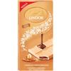 Lindt Tavoletta LINDOR Golden Caramel & Nocciola, tavoletta di cioccolato bianco con caramello e nocciole ripiena di irresistibile scioglievolezza al latte, formato 100g