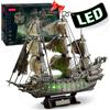 CubicFun Puzzle 3D Olandese Volante Nave Pirata con Luci LED 360 Pezzi