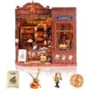 Wefaouse Kit fai da te casa in miniatura, casa delle bambole per adulti | Modello di edificio artigianale, decorazione della stanza in miniatura con mobili e luce LED, regalo creativo per familiari e