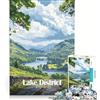 JIANGENNF Puzzle da 1000 pezzi per ragazzi Lake District Inghilterra giochi rilassanti attività divertenti da fare a casa compleanno e Natale 38x52cm