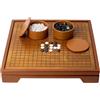 YWMJZEU Scacchiera Go in Legno Educativo Game Set con Pedine Bianche Energia Cassetti Porta Pezzi Tabellone a Doppia Faccia per Principianti, Bambini