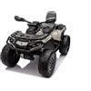 FINOOS Quad Electric Bambini 2 Posti 24 V, Can-am Outlander, Auto elettrica Bambini 4 x 4, luci LED, 24 V, Motori 4 x 200 W Batteria: 24 V 7 Ah, Ruote morbide in EVA (Grigio)