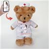 MeterBear Orsacchiotto Peluche Personalizzato con Foto Testo o Benedizione, Regalo per Infermiere Dottore, Orsetto di Peluche Teddy Bear come Regali Personalizzati per lui lei Natale Compleanno (20cm)