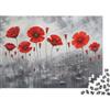 K5R8V1A4 Campo di Papaveri Rossi Puzzle 1000 Pezzi Carta per Adulti Stile Arte Bianco e Nero Gioco di Puzzle 1000 Pezzi Relax Famiglia Regalo Casa 70x50cm/1000pcs