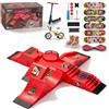 BORDRISE Finger Skateboard Park con 6 moduli, 6 fingerboard e mini BMX | Set di skateboard, rampe combinabili liberamente, montaggio senza attrezzi, mini scooter e pattini in linea