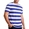 Funny World Top da Uomo in Cotone a Righe Girocollo Manica Corta Basic Casual Top