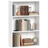 HOMCOM Libreria Portaoggetti 60x24x93cm Bianco | Con 3 Scomparti, Ripiano Regolabile, Armadietto Ripostiglio, per Ufficio, Soggiorno, Camera da Letto