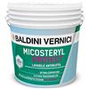 BALDINI VERNICI idropittura lavabile traspirante antimuffa monocomponente vinilica opaca alta opacità ottima copertura per pareti e soffitti interni MICOSTERYL PROTECT bianco 12 lt