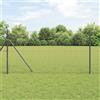 KFPOERTFGD Set di 2 pali per recinzione, in acciaio, grigio, 130 cm, per | Verniciata a polvere, resistente alle intemperie, facile da montare, struttura robusta