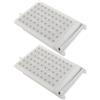 Operitacx 2 Pezzi Testina Doccia Fissa Rettangolare 60 Fori in Plastica | Bagno Domestico, Montaggio a Soffitto o Parete, Accessori Spruzzatore Vasca, Kit Doccia