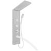 YOICUATGNA Pannello doccia a LED senza rubinetto, 4 funzioni pannello doccia con doccia a pioggia, 3 ugelli massaggianti, doccetta e beccuccio per vasca da bagno, colonna doccia in acciaio inox 304