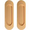 AYHYHLJZJ 2 maniglie per porte scorrevoli ovali, autoadesive, design moderno per porte scorrevoli, finestre e armadi, 100 mm, oro