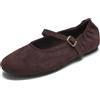 MISSCAI Ballerine Donna Mary Jane con Fibbia Punta Tonda Tacco 1 cm | Scarpe basse comode con cinturino regolabile, morbide e flessibile, elegante da ufficci, cerimonia
