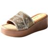 JOMIX Ciabatte Donna Zeppa 6 cm Sandali Platform Estivi Fascia Decorata Strass Pantofole Eleganti Slip On Comode Antiscivolo Mare Tempo Libero