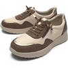 JOMIX Scarpe Donna da Camminata con Zip Laterale e Lacci | Sneakers casual comode da passeggio, soletta in vera pelle e tacco zeppa da 4 cm