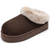 JOMIX Pantofole Donna Invernali Ciabatte Plateau Peluche con Memory Foam | Ciabatte da Casa, Fodera Pelose Calda, Leggere & Comode, Plateau Spessa, Suola Antiscivolo, Interno All'aperto