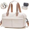 SEAFEW Borsone da Viaggio,Bagaglio a Mano 40x30x20 Ryanair Borsa da Viaggio | Borsa da Cabina Ryanair 40x30x20 Borsa Sportiva Borsone da Palestra da Weekend Borsa Ospedale Parto Espandibile,marrone beige