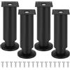 Torven Set di 4 Piedini Per Mobili In Acciaio Inox (Carico massimo 250 kg) | Piedini Regolabili Per Mobili, Per Piedini Per Divano, Piedini Per Mobile Bagno, Piedini Per Letto & Piedini Per Tavolo