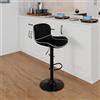 Youhauchair Sgabello Cucina Moderno Regolabile in Altezza, Sgabello Bar Girevole in Ecopelle PU, Nero