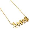 Shopping Cat Bijoux Collana famiglia e figli in acciaio color oro - Family - Ciondoli famiglia