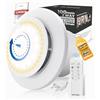 SLUELI Aspiratore Bagno 100mm Timer,3000tr/min 220m³/h,VMC 2 Sensi 6 Velocità Con LED Illuminazione+Telecomando,2W Motore DC Facile Installare Stanza Da Bagno Lavatoio Garage