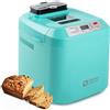 Kitchen in the box Macchina per il Pane, Kitchen in the Box Macchina del Pane con 12 Programmi, 900g, Senza Glutine, Dispenser Frutta Secca, Teglia Antiaderente, 3 Livelli di Cottura, Timer 13H e 1H Caldo(Blu)