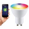 HARPER LIVING Lampadina LED intelligente, faretto LED intelligente Wi-Fi, 400 lm GU10 5,5 W dimmerabile Wi-Fi RGB CCT, compatibile con Tuya, Alexa e Google Home, controllo vocale e tramite telefono