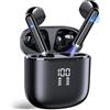 OYIB AI Cuffie Traduzione, Bluetooth 5.4 Traduttore Istantaneo Vocale con 165 Lingue, Auricolari di Traduzione con 8 modalità, Codice di Autorizzazione Permanente, Cuffie Bluetooth per Viaggi/Affari Nero