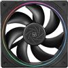 Thermalright TL-S12 - Ventola di raffreddamento per CPU PWM, effetto luminoso con apertura fine, connettore PWM a 4 pin, ventola per computer con apertura ARGB, velocità 1500 RPM (120 mm, nero)