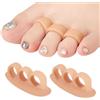 feifanshop 4 Separatori per dita dei piedi, cuscinetti in gel per dita dei piedi a martello in silicone, per sollievo dal dolore per dita a martello, dita sovrapposte, dita arricciate e 3 anelli