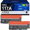 KEENKLE 117A Compatibili per HP 117A Nero per Color Laser MFP 150nw 2-Pack | W2070A Con Chip, Compatibile per Toner HP Color Laser MFP 179fnw, 150nw, 150a, 150w, Color Laser MFP 178nw, 178nwg, 179fwg
