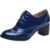LarDorLin Oxford Derby Donna Cordoncino Ufficio Brogue Tacco a Blocco