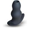 SuperLove Open Hollow Silicone Anal Plug Black S