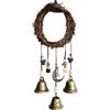 Cocosity Campana wiccana, campane a vento, campane a vento appese alla parete, campana di preghiera per le benedizioni, campane della strega appese, ciondolo decorativo di stregoneria