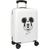 safta | Valigia da cabina 20″ Disney Mickey Mouse Baby, rigida in ABS+PC, ruote doppie girevoli a 360°, lucchetto di sicurezza, interno foderato con divisorio e tasca in rete