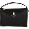Camomilla Milano Busta Make-up Donna, con Manici, Similpelle, Collezione Perfume Chic, Misura L, Colore Nero
