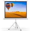 Pyle Schermo con treppiede da 50 pollici, portatile e pieghevole, altezza regolabile da 63 a 122 cm, ideale per home theater, scuola, riunioni, conferenze e uso all'aperto