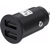 Techly 622588 Mini Caricatore da Auto 2 Porte USB-A 5V/2.4A Nero Nero