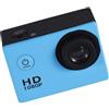 Chrees Action Camera 1080P 30 M, Schermo Impermeabile da 2,0 Pollici (Blu) | Custodia in ABS, Supporto per Manubrio da Ciclismo, Custodia Impermeabile da 30 M, Mini Videocamera, Ricarica USB, Supporto