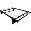 Wasabi - Tenda da sole per porta esterna 120 x 80 cm Axis - Policarbonato solido 2,7 mm - Supporti in ferro nero - Facile montaggio - Tetto protezione pioggia finestra - Copertura resistente per