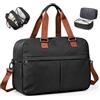 SEAFEW Borsone da Viaggio,Bagaglio a Mano 45x36x20 Easyjet Borsa da Viaggio | Borsa da Cabina Easyjet 45x36x20 Borsa Sportiva Borsone da Palestra da Weekend Borsa Ospedale Parto Espandibile,Marrone-nero