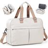 SEAFEW Borsone da Viaggio,Bagaglio a Mano 45x36x20 Easyjet Borsa da Viaggio | Borsa da Cabina Easyjet 45x36x20 Borsa Sportiva Borsone da Palestra da Weekend Borsa Ospedale Parto Espandibile,marrone beige