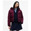 Tommy Jeans Giubbino imbottito in ripstop con cappuccio Calypso Berry Donna