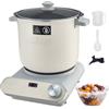 VEVOR Impastatrice Elettrica con Funzione di Lievitazione Acciaio Inox 7 L Pentola Ideale per Impasto di Pizza, Pane, Fufu, Contenitore in Alluminio, Antiaderente, Timer, Pannello Controllo Frontale