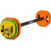 BOOMFIT Bilanciere con Pesi 20 kg Set Pump, Barra 140 cm, 6 Dischi Gomma | Scegli Pro con dischi colorati a maniglia o Evolution con chiusure in alluminio | Carico da 1,25 a 5 kg per casa e corsi
