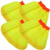 Toyvian 4 Pezzi Parasole per Elmetto in Rete Gialla, e Bordo Riflettente | Copertura Ventilata per Cappelli Rigidi, Adatta a Cantiere e Giardinaggio, senza Casco Incluso