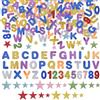 YiiHHooN Lettere Adesive in Gomma Crepla, 236 Pezzi Lettere in Schiuma Glitter con Numeri e Stelle, Alfabeto Adesivo Glitter per Scrapbooking Scrapbook e Fai da Te