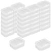 WYAN 32 Pezzi Piccolo in Plastica Trasparente, Quadrato chiaro contenitori di plastica con coperchi, l'organizzatore Box, Mini Scatola Porta Oggetti per perline, tappi per le orecchie(55 * 41 * 20mm)